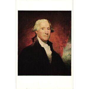 George Washington Portrait Postcard Printed In England Winterthur Museum